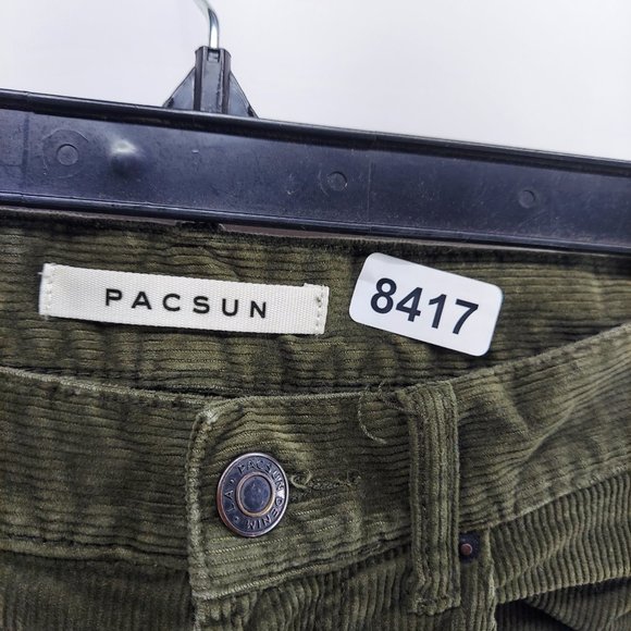 Pacsun Stacked Skinny green curdoroy  Jeans size 29 - Picture 4 of 12